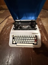 Vintage UNDERWOOD 378 Blue & Gray Portable Typewriter 1970's MCM Made In Spain thumbnail