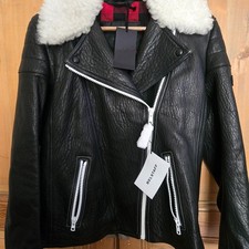 BLOUSON CUIR GRAINE BELSTAFF - VALEUR CONSEILLE 2000 EUROS - COL AMOVIBLE MOUTON