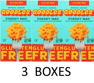 Goodles Gluten Free Cheddy Mac Creamy Cheddar Protein Noodles 6 oz Box - 3 BOXES
