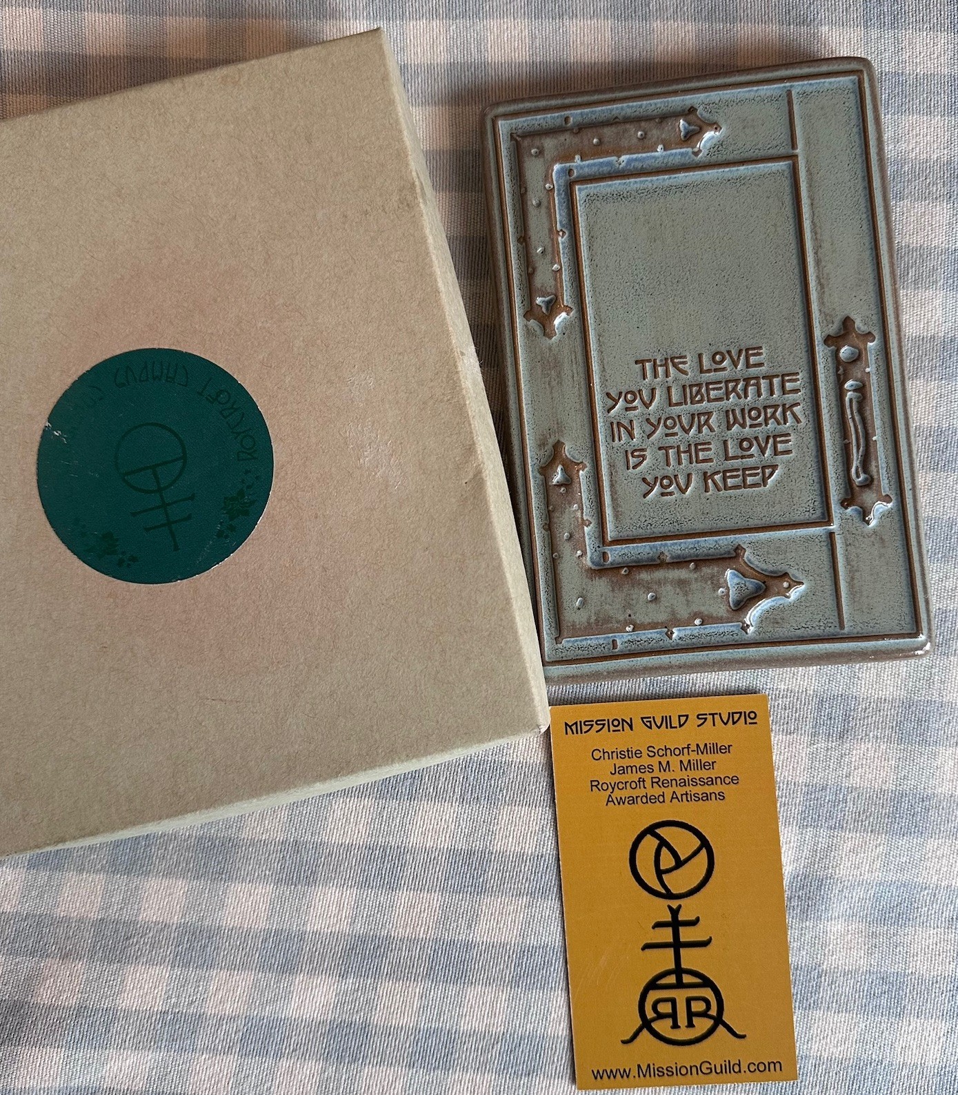 Mission Guild Studio Clay Tile -The Love You Liberate