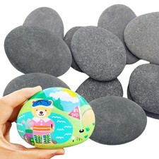 12PCS Large Painting Rocks, 3 -4 River Rocks for Painting DIY Rocks Flat ...