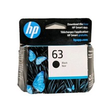 Genuine HP 63 HP63 Black Ink Cartridge F6U62AN Exp June/2026 New