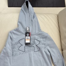 Under Armour Boys Pullover Hoodie Gray YSM Long Sleeve 1343273