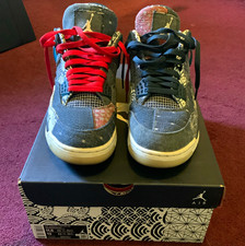 Jordan Air Jordan 4 Men s Blue Red White Deni...
