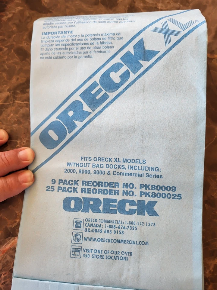 23 Oreck XL Vacuum Bags PK800025 OPEN BOX 23 of 25 - Image 2 of 4