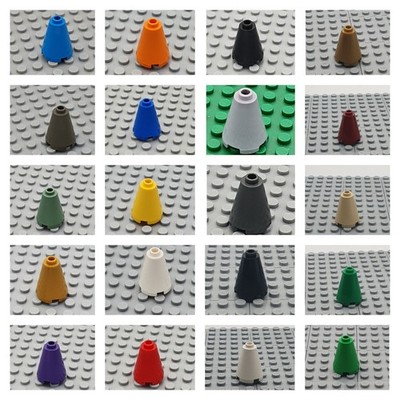 LEGO  4x Kegel Cone Stein 2x2x2 - 3942c - 3942 Versch. Farben