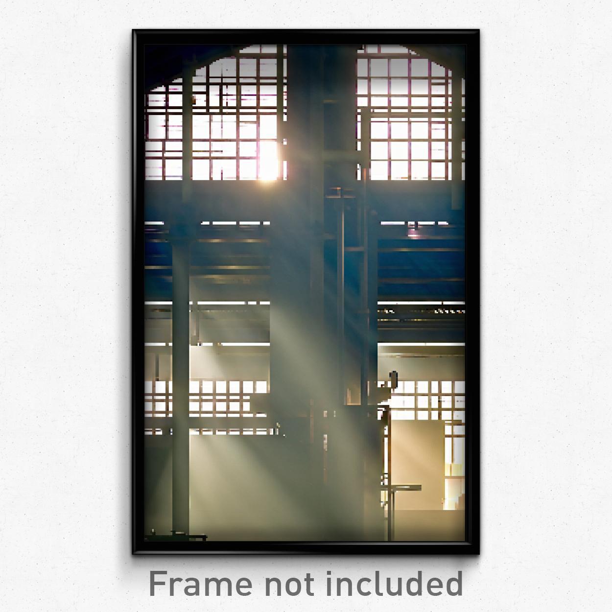 Pixel Art Poster - Bold Factory (8 Bit Psychedelic Trippy Video Game Print)