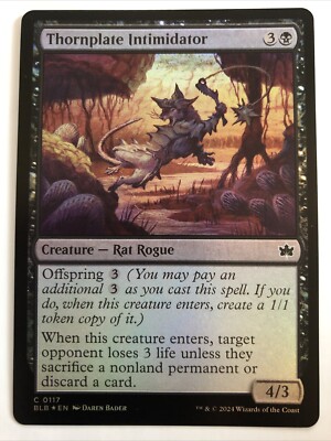 MTG Bloomburrow Thornplate Intimidator Foil 0117 NM | eBay