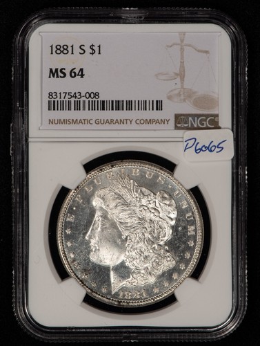 1881-S $1 Morgan Silver Dollar - Looks Proof-Like DMPL Rev - NGC MS 64 - D6065 - Picture 2 of 11
