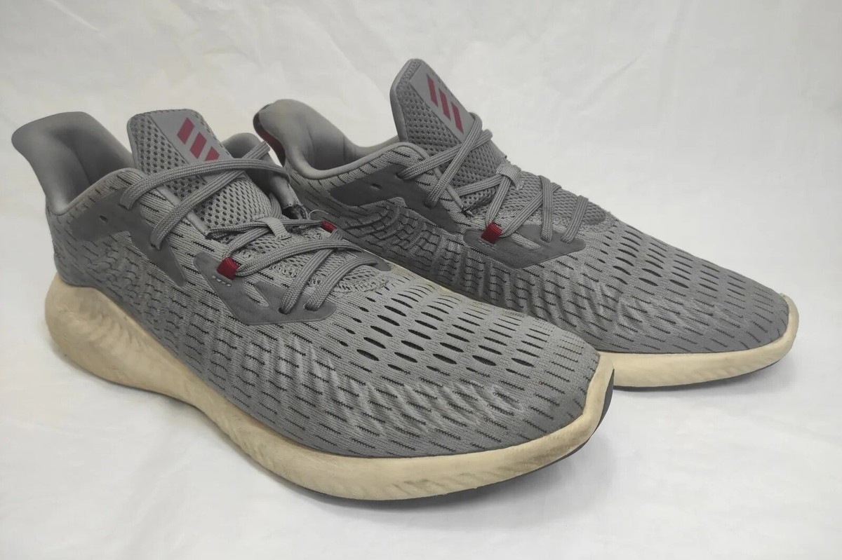 Adidas Mens Alphabounce Plus G28586 Gray Running Shoes Sneakers Size 15