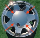 Chrome No Logo Center Caps 4 Plain Smooth fit OEM Cadillac Escalade 17 in Wheels