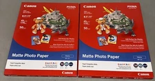 2 New Canon InkJet Matte Photo Paper MP-101 (8.5" X 11") 50 Sheets