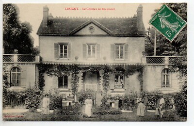 LUSIGNY SUR BARSE  Aube CPA 10 trés belle carte du chateau de Beaumont