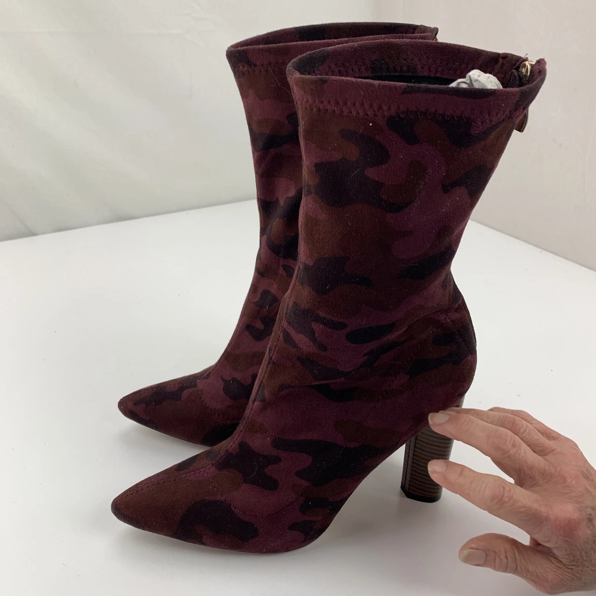 Public desire top burgundy boots