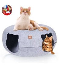 Cute Cartoon Shaped Interactive Toy for Cats House Felt Tunnel Cave Beds F/Shipi