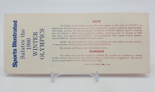 1980 Olympics ALPINE Ticket Stubs Downhill Training Men 10:00-12:00 WHITEFACE x2 - Picture 4 of 9