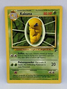 Kakuna 47/130 Uncommon 2000 Base Set 2 II WOTC Pokemon Cards NEAR MINT*