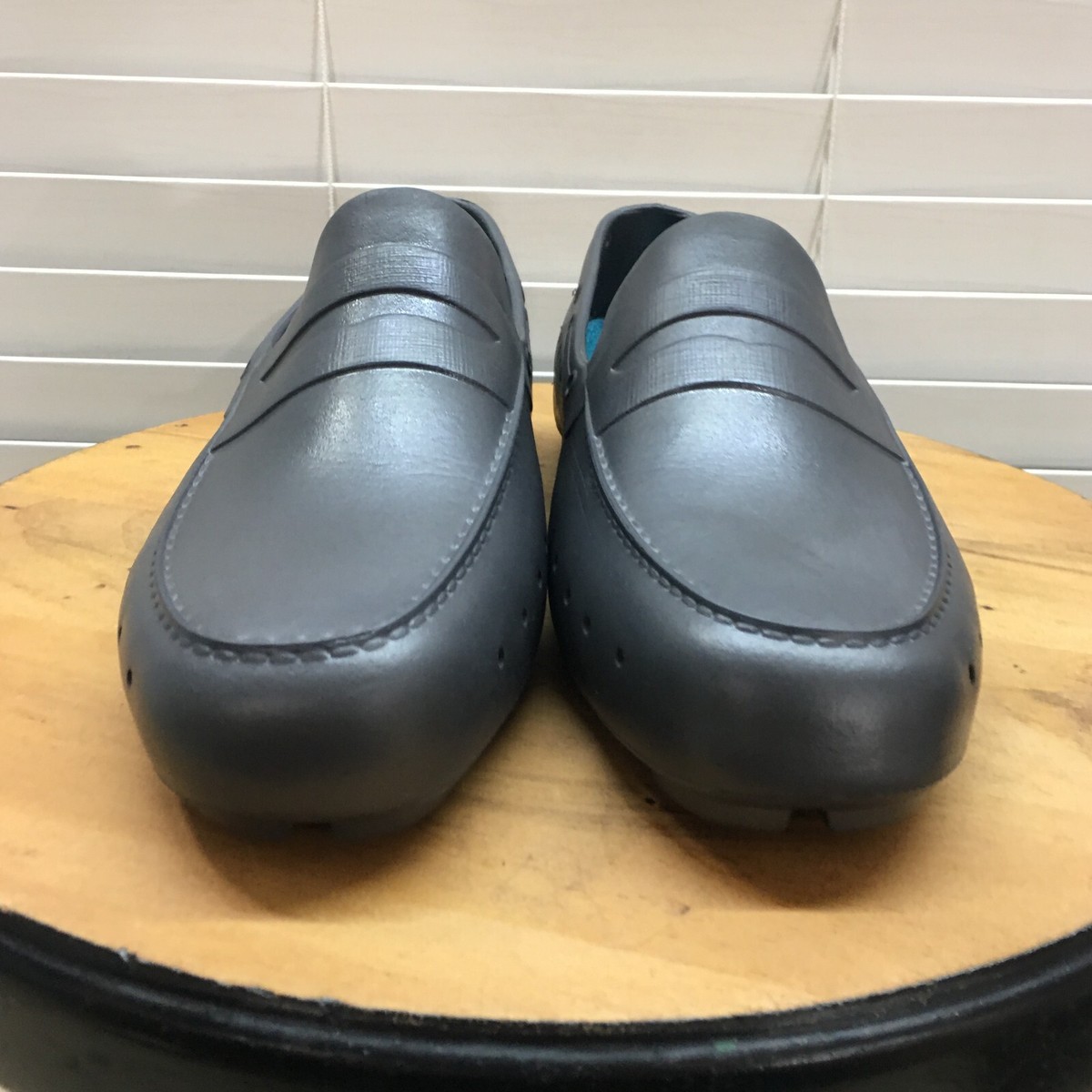 Ponic & Co Shoes Mens 10 Womens 12 Black Rubber Deck Water Proof