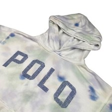 Polo Ralph Lauren Men  s Distressed Pullover Hoodie Pastel Tie Dye   Small