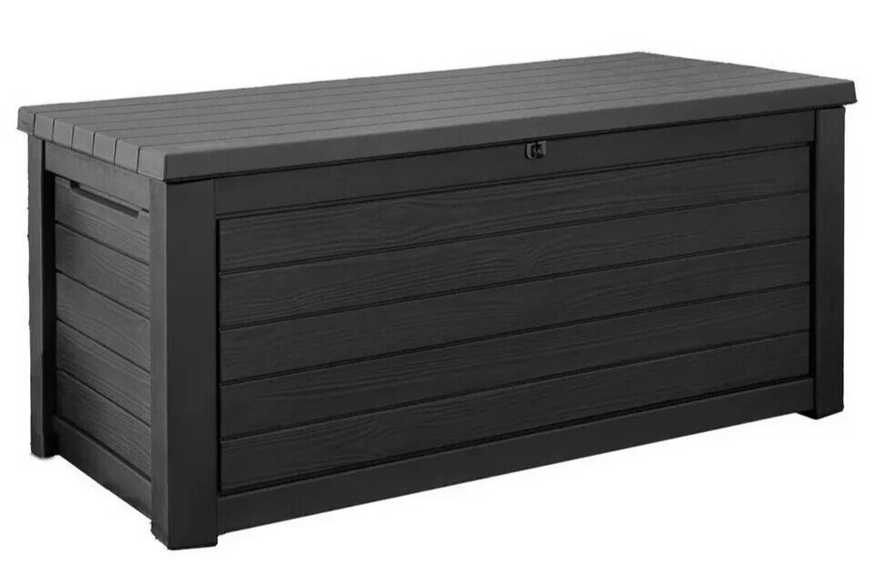 Keter 165 Gallon Outdoor Patio Storage Deck Box Bench Weatherproof
