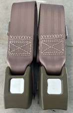 60 Inch Seat Belt 2 Point Beige Push Button Pair
