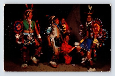 Postcard Ben Marcus Native American Indian Taos Warriors 1960s Unposted Chrome