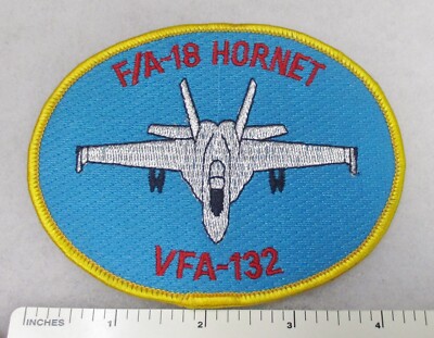 US NAVY VFA-132 STRIKE FIGHTER ATTACK SQUADRON PATCH F/A-18 HORNET AIRCRAFT