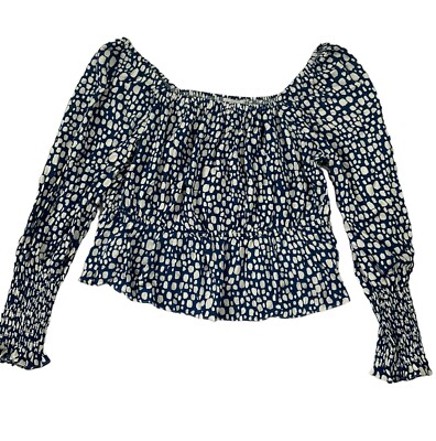 Eloquii Elements Women Plus Size 14/16 Blue Long Sleeve Blouse (2-838)