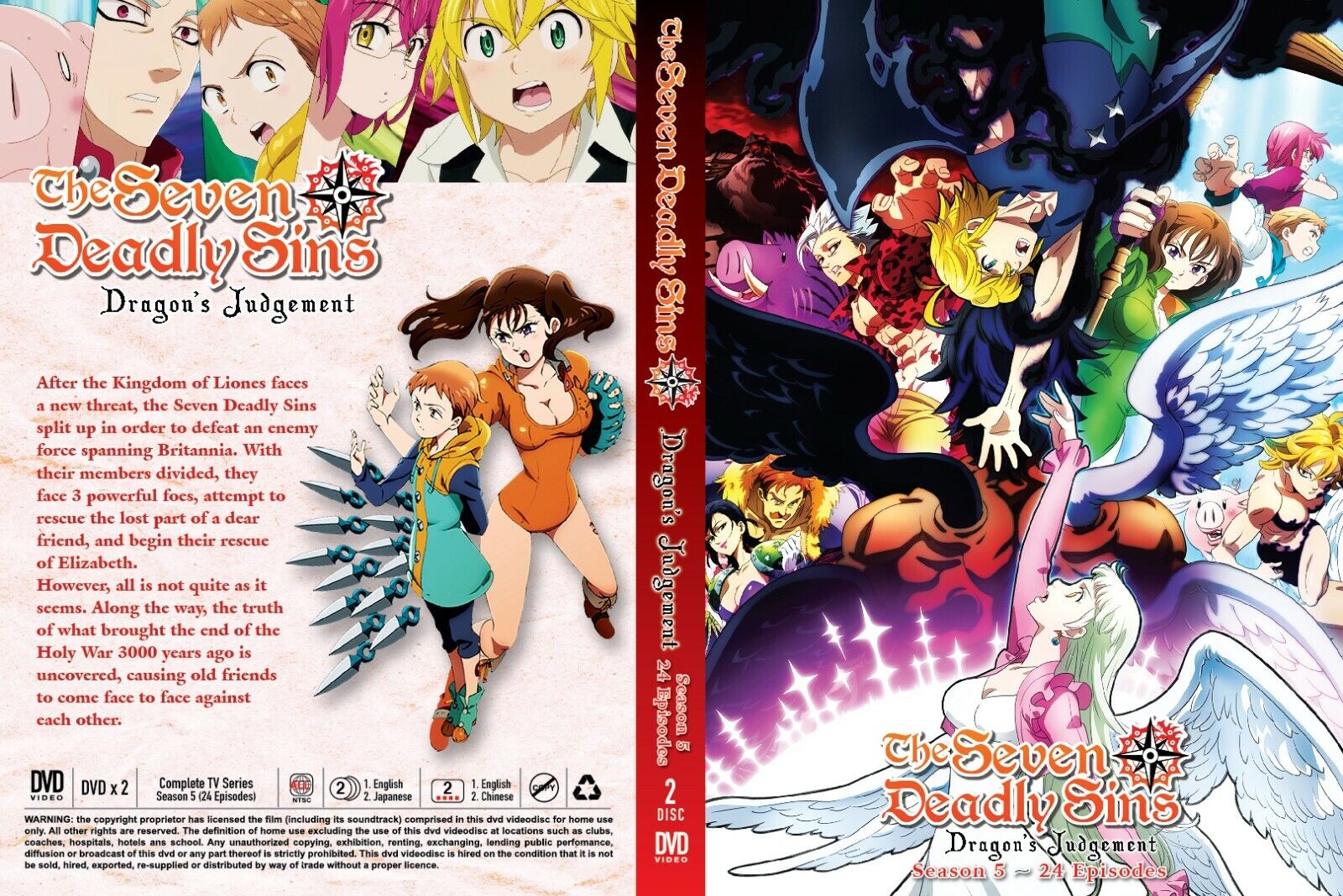 Nanatsu No Taizai - Série Completa + Ovas + Filmes Em Dvd