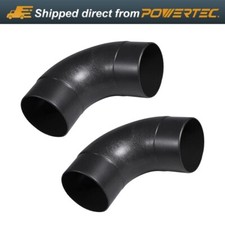 4 Inch ABS Plastic 90 Degree Elbow, Right Angle Dust Collection Fittings, 2 PCS