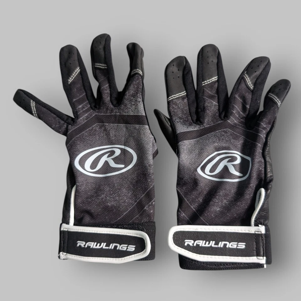 Guantes de bateo juveniles Rawlings negros talla L Foto 2 de 4