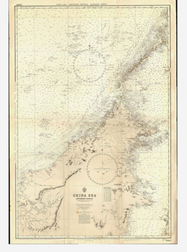 VINTAGE ADMIRALTY  CHART. No.2660B. CHINA SEA. SOUTHERN PORTION. 1925 Edition. - Picture 1 of 1