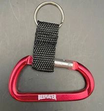 Beefeater London Dry Gin Red Mini  Aluminum Carabiner with Nylon Strap Keyring
