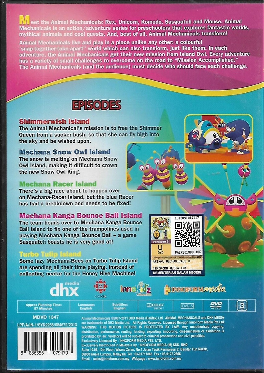 Animal Mechanicals Vol.3 DVD Shimmer Wish Island Malaysia