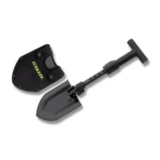 Schrade Telescoping Folding Shovel 3Cr13 Steel Blade Black Tactical Razor Edge