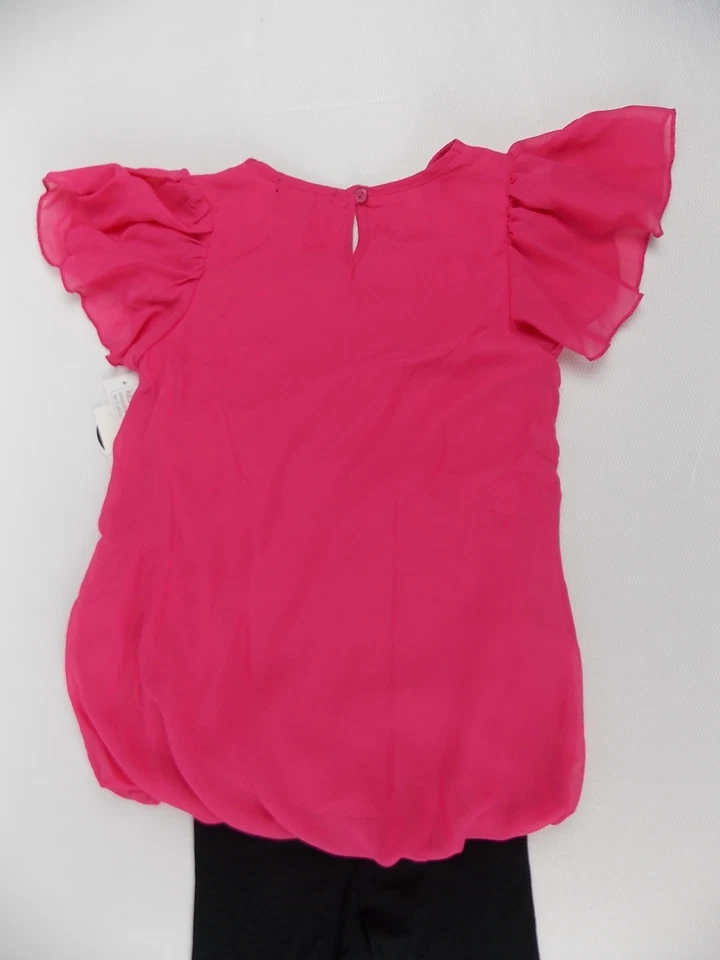 Conjunto de 2 leggings y top de gasa con joyas rosa XS S o M #7609 George Girls Foto 3 de 4