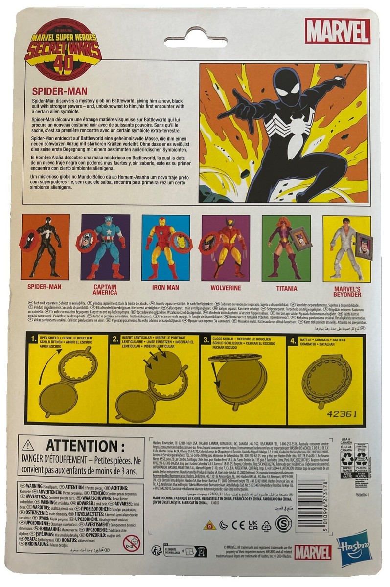 Black Spider-Man Marvel Legends Secret Wars Retro Cardback 6