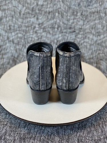 Ariat Dixon Stiefel Damengröße 8 B natürlich abgenutzt schwarz Bootie Western - Bild 5 von 7