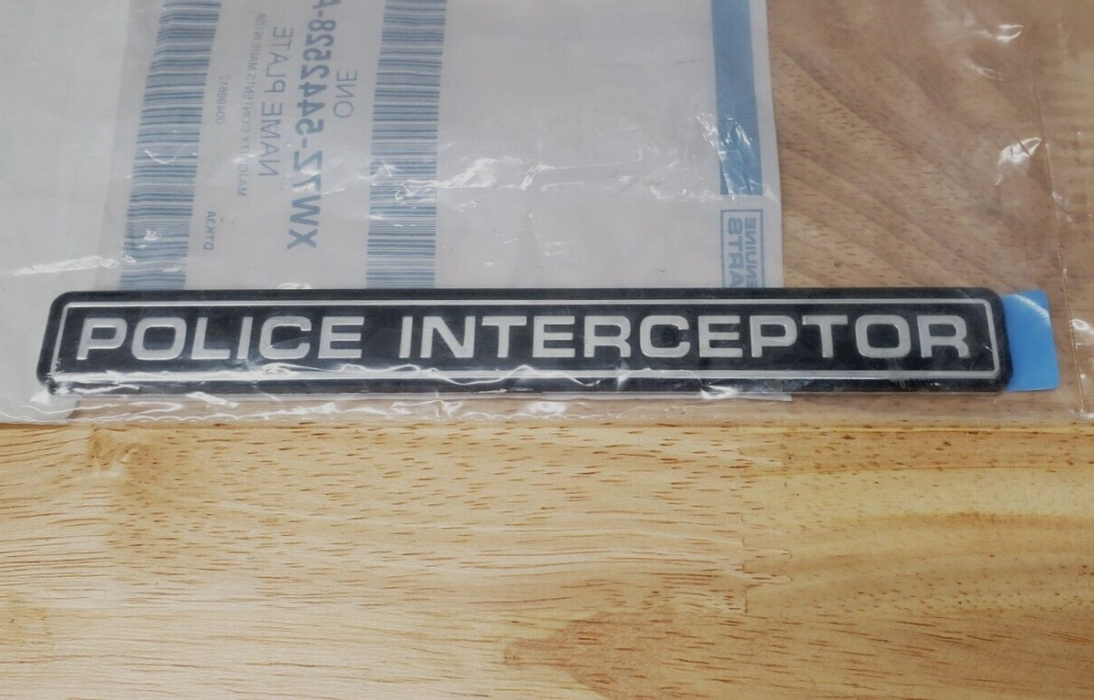 Genuine Ford Police Interceptor Emblem Crown Vic P71 OEM NOS
