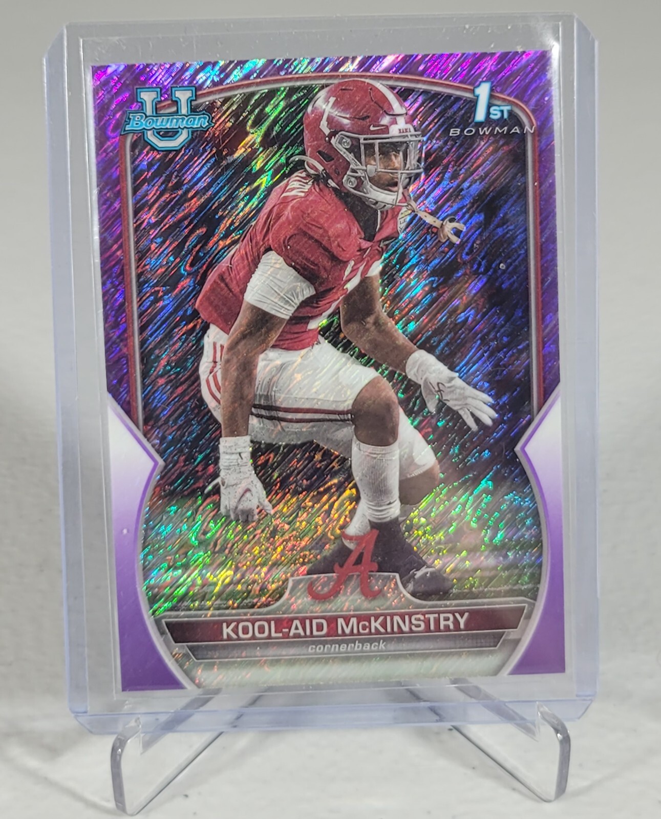2022 Bowman University Chrome - Purple Shimmer Refractor #14 Kool-Aid McKinstry