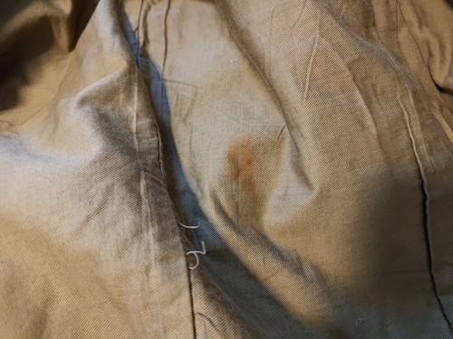 Original WWII, WW2 XIX Corps Wool Coat and Pants, W/ Patches - DAMAGED W/ HOLES - Picture 15 of 24
