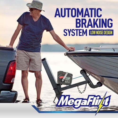 Megaflint Trailer Winch Reversible Electric Winch for Boats up to 6000 lb 12V DC - Picture 5 of 8