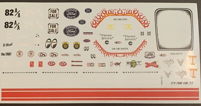 1925 Model T DECAL SHEET 1-#58 1620E Model Car Parts COMBINE PARTS SAVE $
