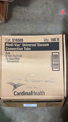 Cardinal Health 516500 Medi-Vac Universal 8mm Vacuum Connecting Tube 100Ft
