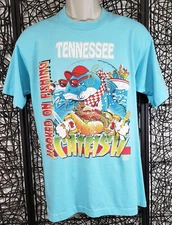 VTG SCREEN STARS BEST MENS T TEE SHIRT SZ. L SINGLE STICH USA HOOKED CATFISH