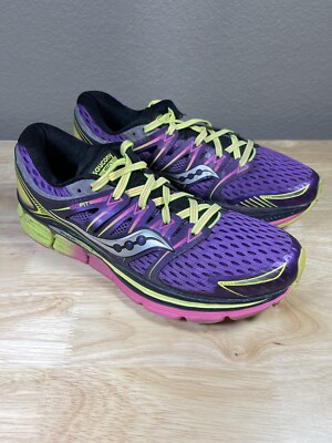 Saucony Triumph ISO Womens Size 10 Neon Pink/Purple Running
