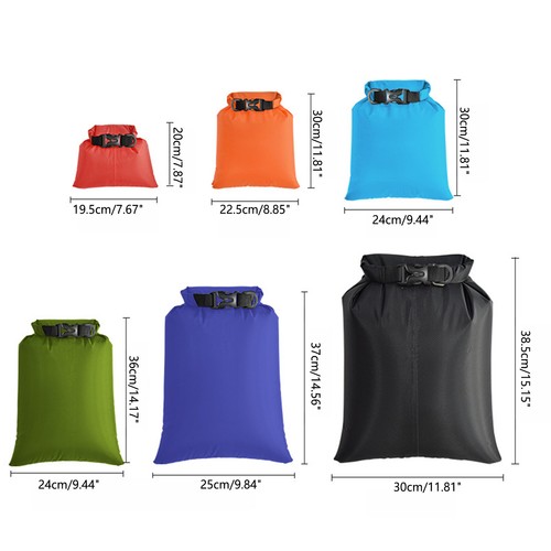 6St Packsack Drybag wasserdicht Outdoor Kompressionssack Rollbeutel wasserfest - Bild 15 von 17