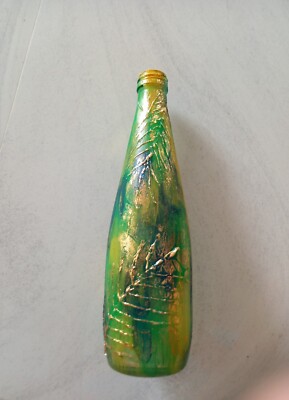 Hand painted craft bottles for deco