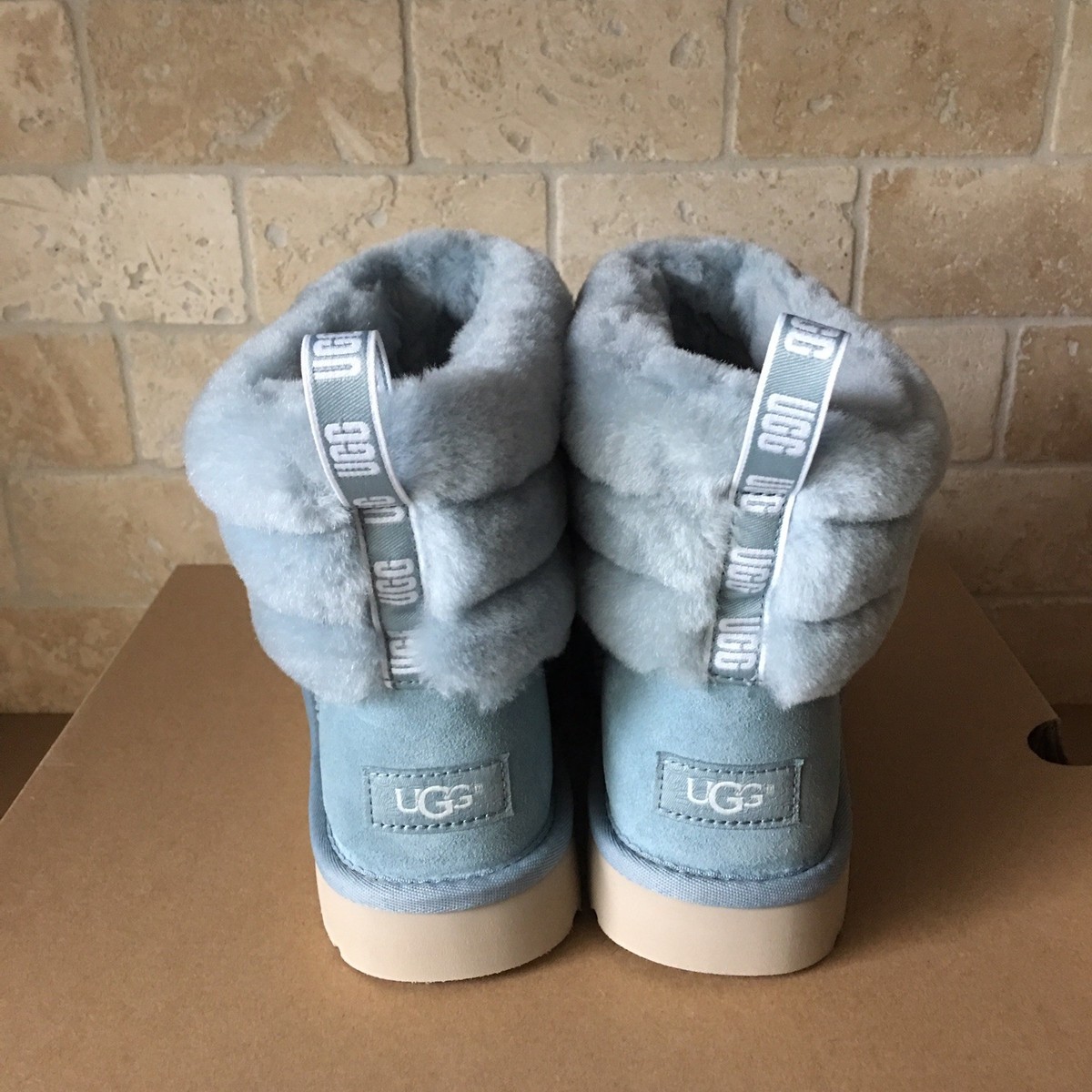 Snow Boots Ugg Fluff Mini Quilted Boot In Grey Discount Uggs