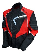 Giacca moto cross UFO enduro Jacket nero-rosso
